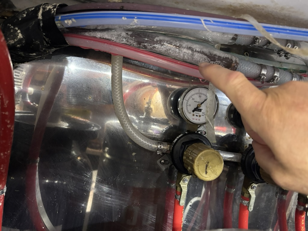 Frozen glycol trunk line discovered during diagnosis